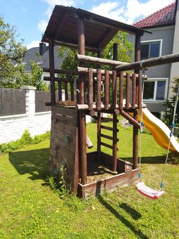 Dětské hřiště s domečkem a pískovištěm na zahradu - 6