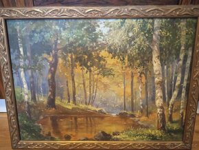 B. Švanda 1897 Lesní zátiší, Olej/Plátno, vídeňská škola - 6