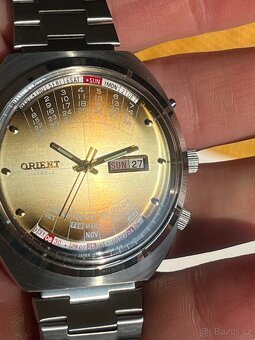 Hodinky Orient vecny kalendar / zlatohnědý ciselnik - 6