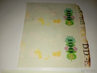 BANKOVKY 100 KČS 1989, VZÁCNÁ SÉRIE A ROZPRACOVANÝ TISK - 6