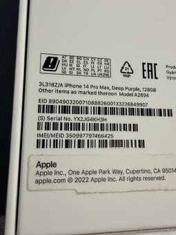 Apple iPhone 14 Pro Max 128GB Deep Purple - 6