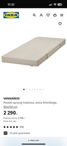 Ikea Hemnes Ikea bed with 2 mattresses - 6