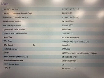 Profi Lenovo X1 Carbon i7-10610,16GB RAM,500GB SSD,2560x1440 - 6
