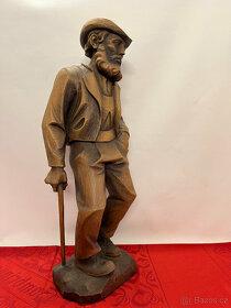 Dřevěná socha, Stařec-71cm - 6