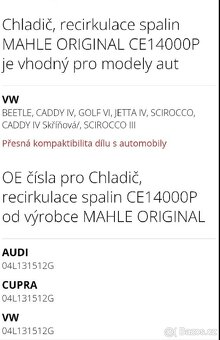 EGR chladič s AGR ventilem MAHLE - 6