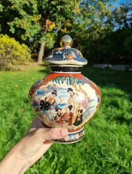 Velmi krásná stará činska porcelánová váza, ručně malovaná - 6
