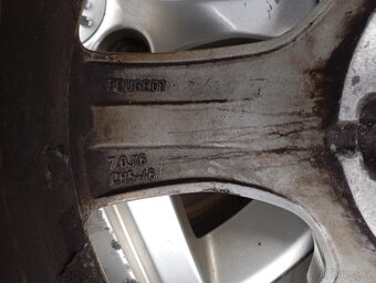 originální alu kola peugeot 5x108 r16 - 6