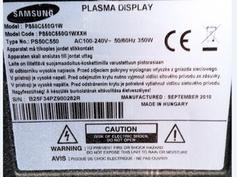 Samsung TV PS50C550G1W - 6