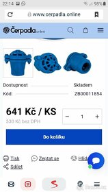 Nové sací koše 6/4 litina - 6