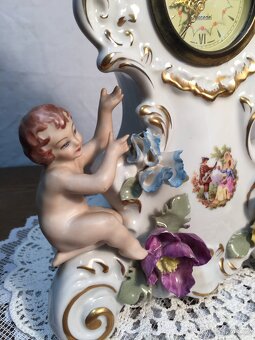 Porcelánové hodiny Dresden Germany - 6