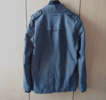 Šedý pánský kabát bunda - S - 6