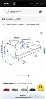 Prodám nádhernou pohovku z Ikea - 6