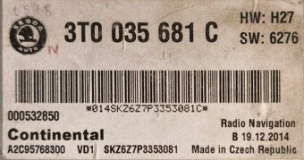 Columbus RNS510 3T0035681C LED SSD aktualizované - 6