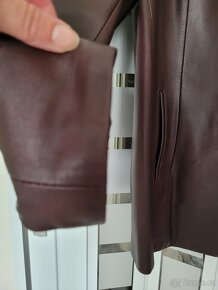 Kožená bunda M (38/40) vínová - 6