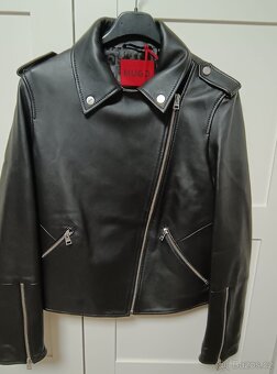 Nová kožená bunda originál Hugo Boss vel. M - 6