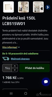 Nový koš na prádlo pro třídění 150 litrů ... - 6