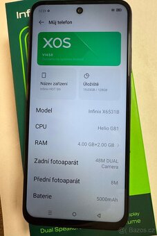Infinix HOT 50i 128gb Ram 6gb s kabelem Cena 1999kč - 6