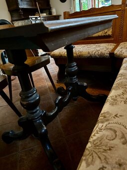 Rohová lavice + stůl + židle - 6