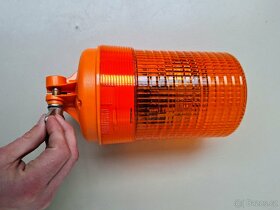 Oranžový rotační maják HELLA KL 600 na tyč, 24 V - 6