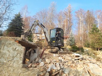 Bagr, zemní práce. pařezy - 6