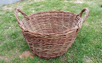 Starý velký proutěný koš - 6