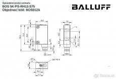 Optický snímač Balluff BOS 5K-PS-RH12-S76 - 6