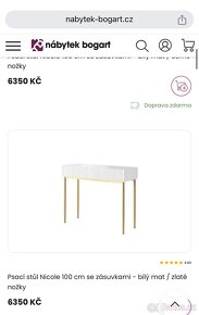 Toaletni kosmetický konzolovy stolek Nicole Bogart - 6