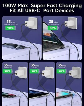 USB-C/USB-C kabel s 100W nabíjením a přenosem dat - 6