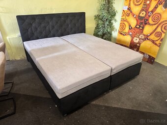 Nová Boxspring postel-letiště 180x200 antracit - 6