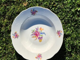 Krásný velký porcelánový hluboký talíř průměr 30 cm - 6