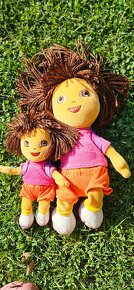 2 plyšové panenky Dora,30 a 19 cm,batůžek na zádech - 6