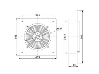 Průmyslový ventilátor Dalap RabTurbo Ø500mm - 7060m3/h (2ks) - 6