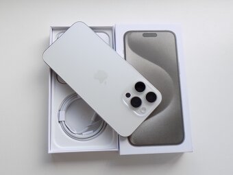 APPLE iPhone 15 Pro 256GB Bílý Titan - ZÁRUKA - TOP STAV - 6