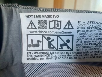 Chicco Next2Me Magic Evo - Dark Grey (do 6m/9kg) - 6