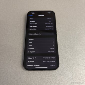 iPhone 14 Pro 256GB černý, pěkný stav, 12 měsíců záruka - 6