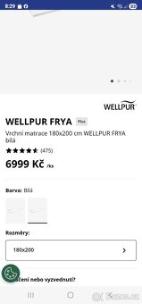 Vrchní matrace 180×200 cm WELLPUR - 6