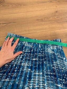 Dámská letní skládaná dlouhá sukně, modro- bílá, Hybrid, S/M - 6