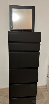 Komoda MALM se zrdcadlem - 6zásuvek - 6