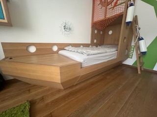 Dětská postel "Loď" z dubového masivu - nádherný kousek - 6
