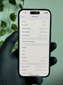 iPhone 14 Pro 256GB fialový - 100% baterie - 6