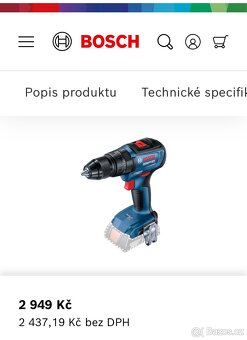 Bosch profi aku vrtačka s příklepem GSB-18v-50 - 6