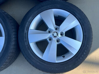 205/55R16 ALU KOLA OCTAVIA III 6,5x16 5x112 ET46 TOP STAV - 6