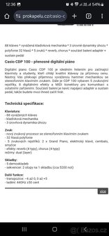 Klavesi, Casio CDP-100 - 6