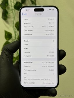 iPhone 14 Pro Max 512GB - 100% baterie - 6