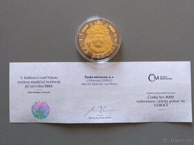 PRODÁM STŘÍBRNOU 1 Oz MINCU ČESKÝ LEV 2022 RUTHENIUM - 6
