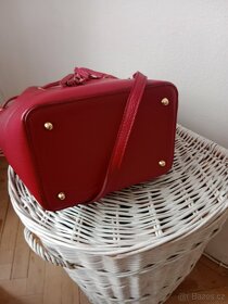 Kožená kabelka červená - 6
