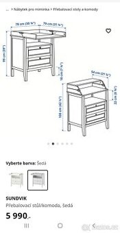 Přebalovací pult/komoda Ikea - 6
