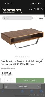 Konferenční stolek / stůl ořech - 6