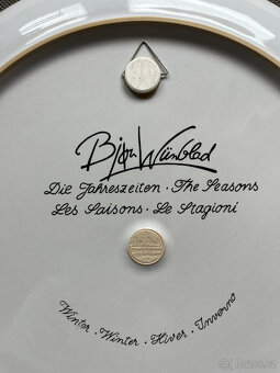 Rosenthal Tác na zavěšení Zima 35 cm, Bjorn Wiinblad - 6