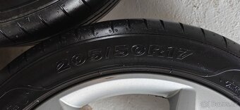 Alu kola Škoda Volans 5x100 s letní pneu 205/50R17 - 6
